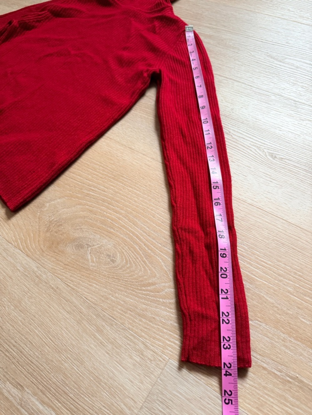 Vintage Y2K 90s GAP Merino Wool Ribbed Turtleneck Sweater Red made in UK S–M - Picture 5 of 6